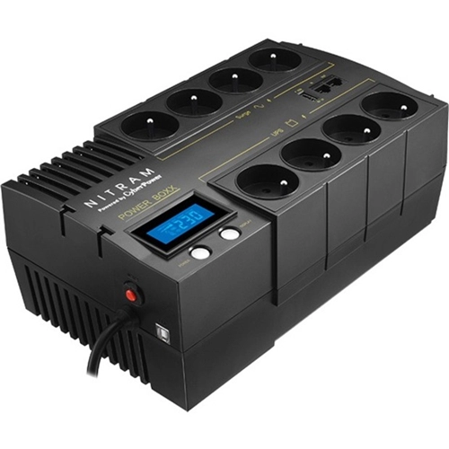 PB 700LCD <div itemprop="description"> Onduleur ligne interactive NITRAM Power Boxx PB700LCD - 700 VA/420 W - 8 Heure(s) Battery Recharge Time - 1 Minute(s) Stand-by Time - 230 V AC Entrée </div>